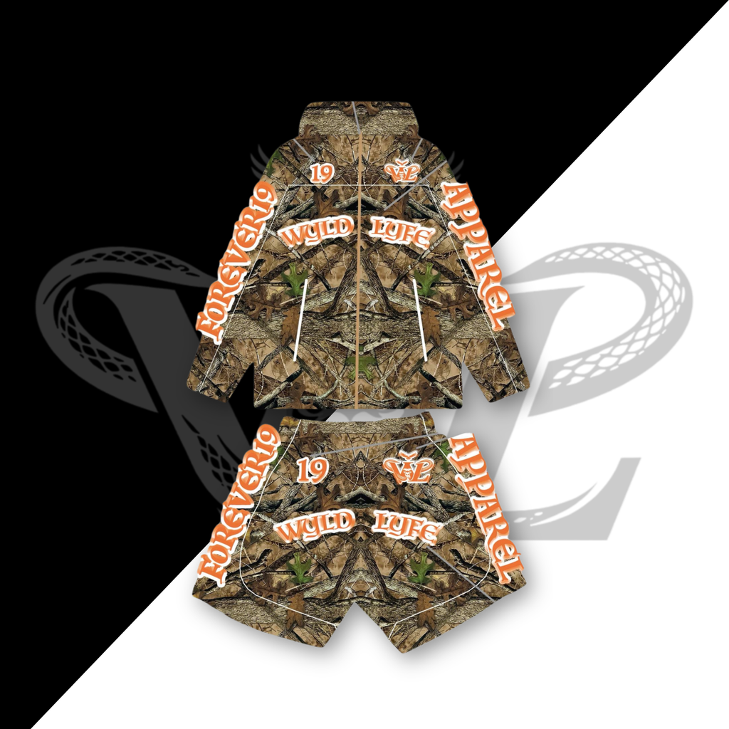 WYLDLYFE Windbreaker Set | Camo/Orange
