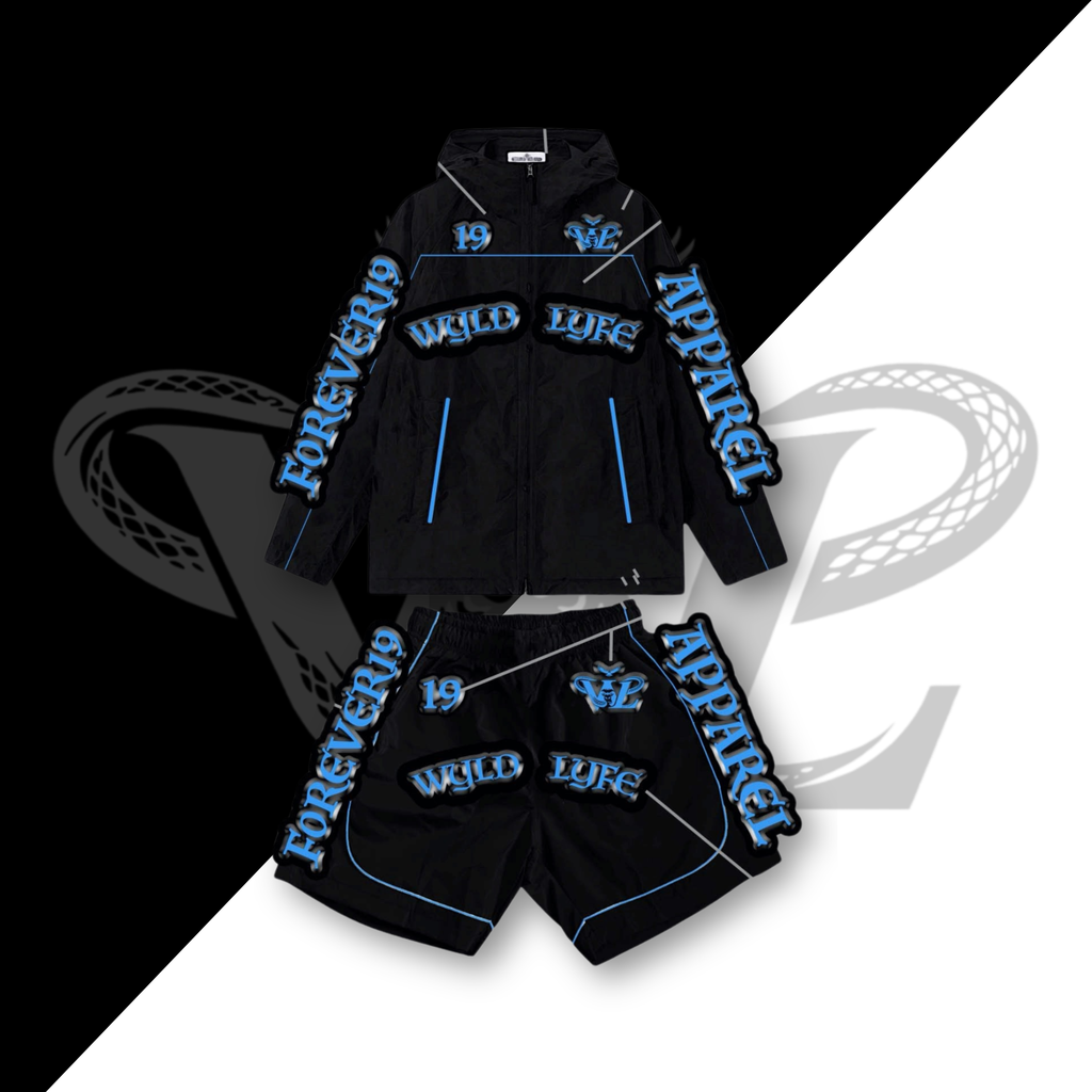 WYLDLYFE Windbreaker Set | Black/Blue