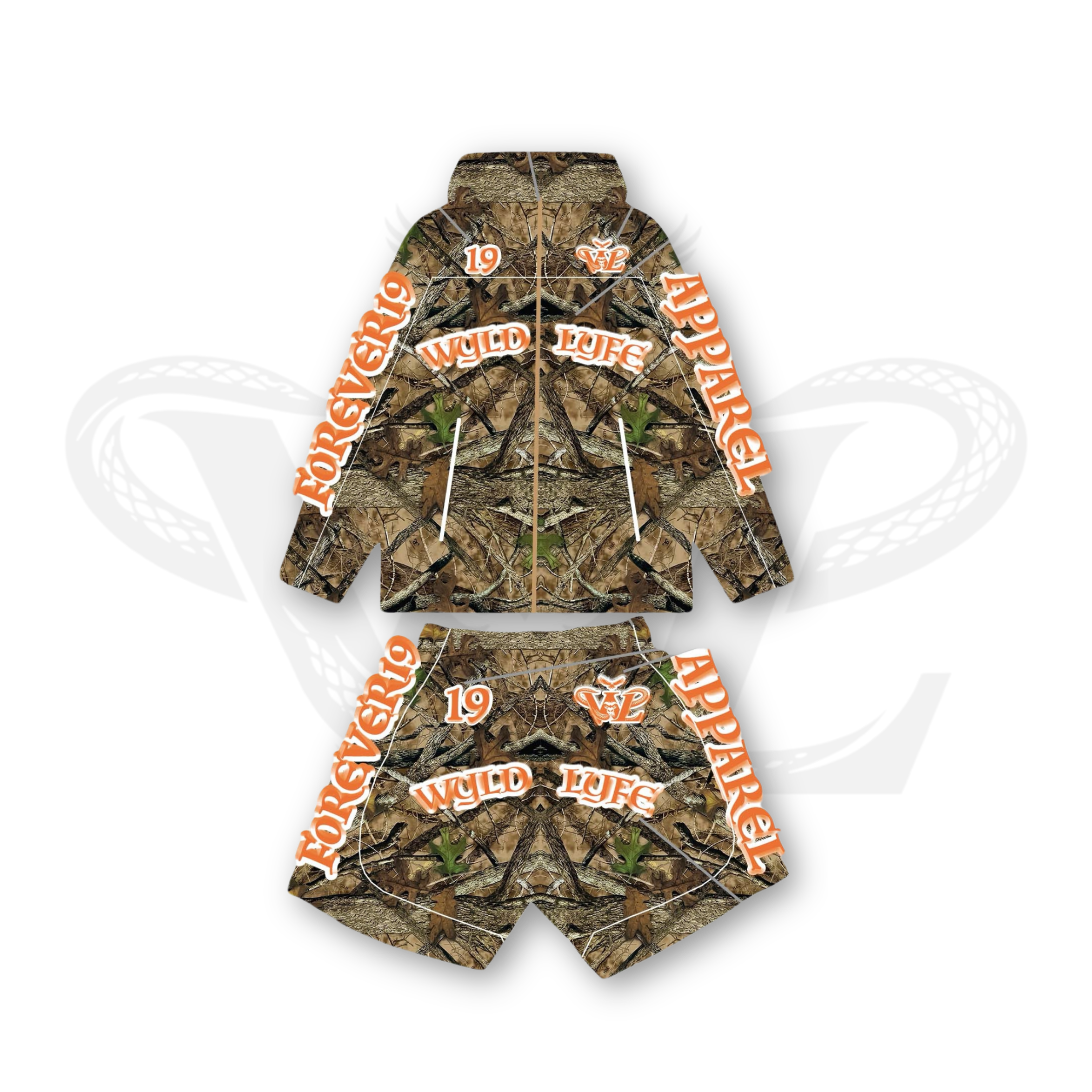 WYLDLYFE Windbreaker Set | Camo/Orange