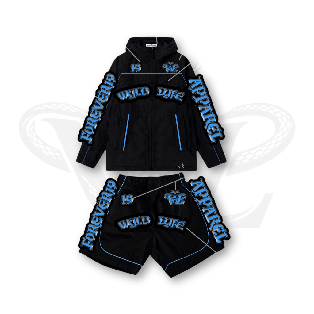 WYLDLYFE Windbreaker Set | Black/Blue
