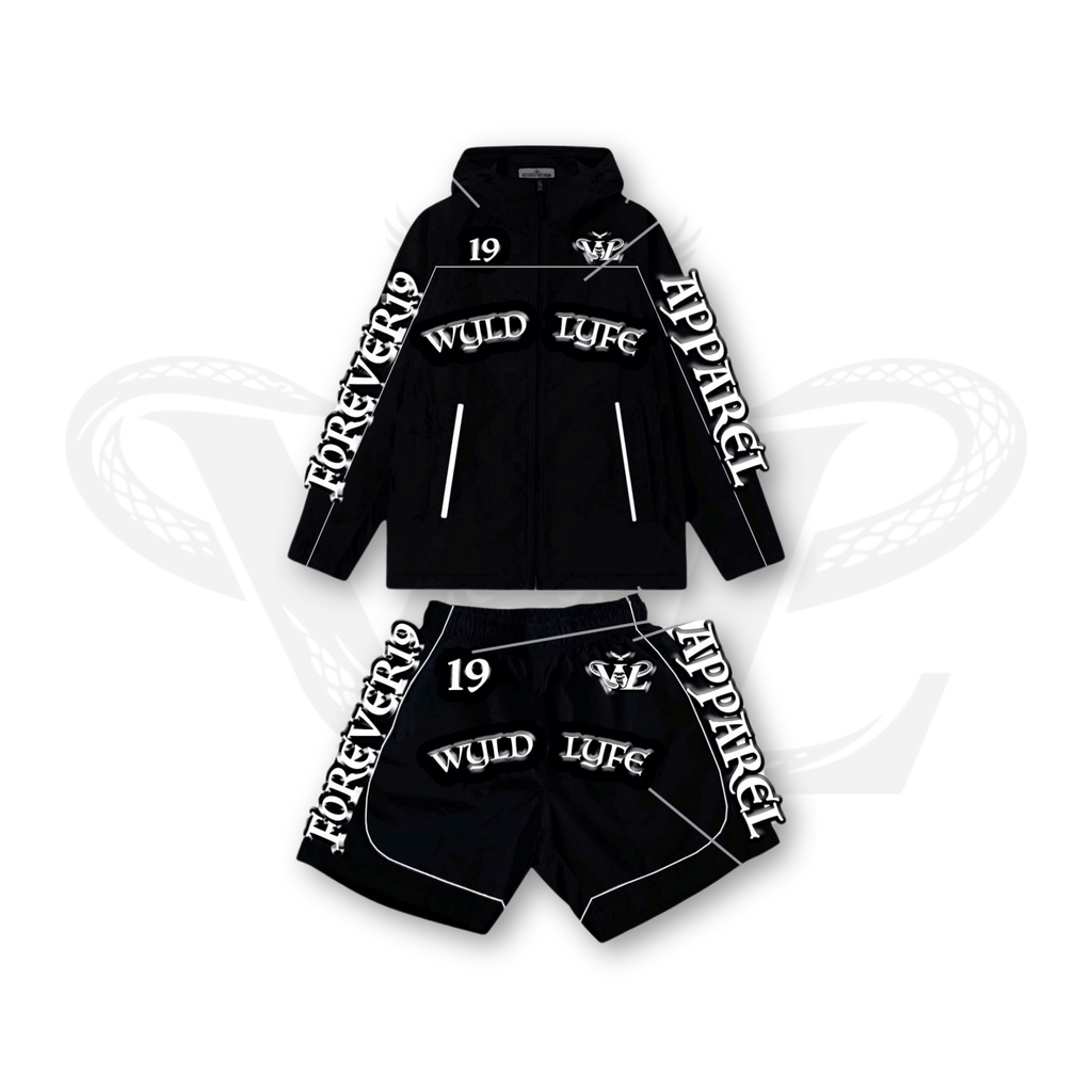 WYLDLYFE Windbreaker Set | Black/White